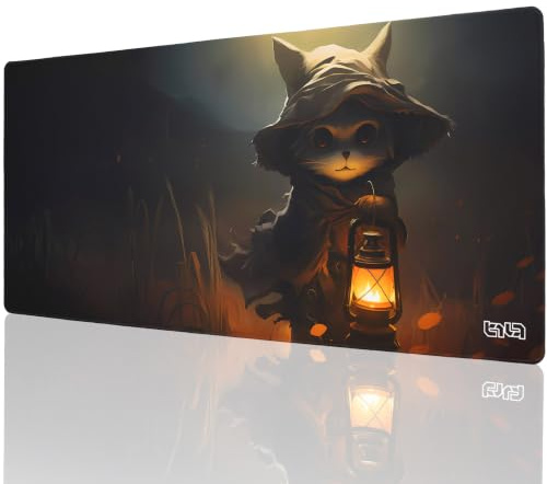 Tilt Mouse Mat 90x40 cm | Non-Slip Desk Mat Large | Waterproof Desk Pad XXL for Home Office Accessories and Office Gadgets | Protector Keyboard (Not Afraid at All)