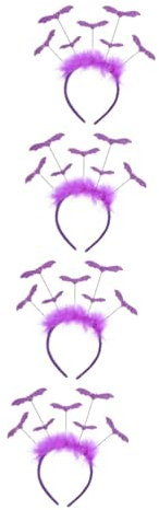 LIFKOME 4 Stücke Halloween Stirnband Fledermaus Bat Plume Design Frauen Zubehör Party Kopfschmuck Gothic Stil