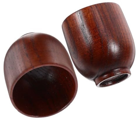 PartyKindom 2stücke Holzbecher Für Draußen Holzwasserbecher Weinbecher Aus Holz Trinkbecher Aus Holz Kelchform Für Tee Und Wasser Stilvolle Tasse Für Zuhause