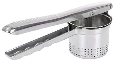 Alipis Presse Purée Inox Manuel Polyvalent Pour Pommes De Terre Et Agrumes Extracteur Jus Avec Manche Confortable Facile à Nettoyer Compatible Lave-vaisselle Usage Professionnel Et