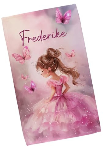 Striefchen® Handtuch in DREI Größen mit entzückendem Prinzessin Motiv, personalisiert (Kleine)