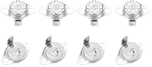 QUARKZMAN 8 Stück Thermoschalter 155°C Geschlossen 250V 16A Temperaturschalter Thermostat KSD301 Bimetall Thermoschutz für Mikrowellen, Backöfen, Kaffeemaschinen
