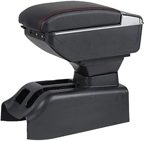 NKLDDE para V&w para Bora para Golf 4 Caja De Reposabrazos Caja De Almacenamiento De Contenido Portavasos Cenicero Consola Reposabrazos De Cuero para Coche
