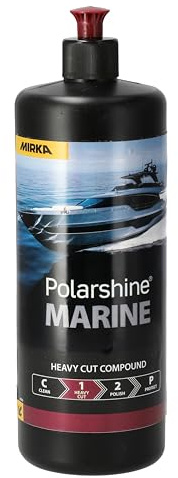 Mirka Polarshine Marine Heavy Cut / 1 L/Vattenbaserat, silikonfritt och snabbskärande polermedel för gelcoatytor / 7994510111HC