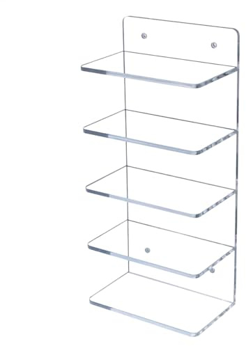 YNPQTDS Sonnenbrillen-Display, transparentes Brillenregal, 5-stöckiges Acryl-Sonnenbrillen-Display, Organizer für Zuhause