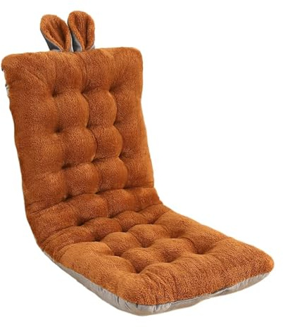 Deckchair Cushion Office Chair Cushion Deck Chair Cushion Plush Soft Chair Mat Chair Seat Pad Back Cushion with Ties for Bedroom Living Room Dorm Apartment Patio Outdoor Cushions For Chairs(Coffee)