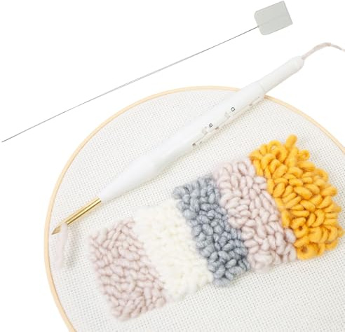 Set di punteruoli da ricamo regolabile per adulti principianti, fai da te per tappeti e calzini, vestiti, artigianato creativo