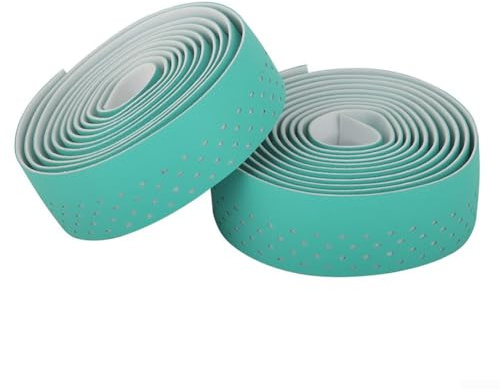 Yuanpgky Bequemes Lenkerband für Rennrad, rutschfeste Lenkerumwicklung, 1980 mm x 30 mm, elastisches PU-Silikon mit EVA-Polsterung, wasserdicht und stoßdämpfend (grün)