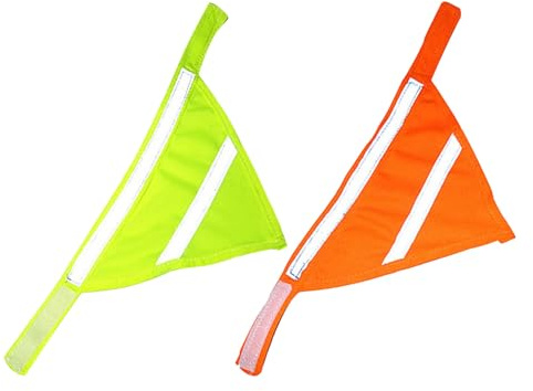 HOODANCOS 2 St Fluorescerande Triangelhandduk Reflekterande Halsduk För Valp Hundhalsduk Hanhund Bandanas Husdjur Reflekterande Bandana Valphalsduk Med Hög Synlighet Hundhalsduk