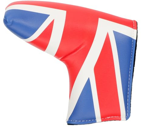 FOMIYES Funda Flexible para Putter de Golf, Cubierta Protectora de Cabeza de Palo, Cuero Sintético Resistente, Color Bandera Nacional, 1 Pieza, Adecuado para Proteger Palos