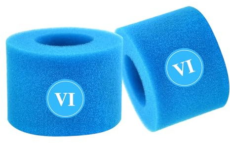 DIELOVEHUA 2 Stück Schwimmbad Filter Schwamm, Filterschwamm Typ VI, Schaumstoff Poolfilter, Wiederverwendbare Schwammfilter, Pool Filterschwamm, für Bestway, Lay-Z-Spa, Coleman SaluSpa 90352E 58323