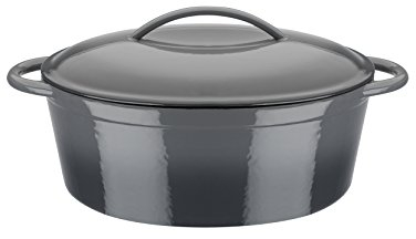 GSW 716338 Grey Shadow Bräter oval, Gusseisen, grau/creme - 33 x 25 cm
