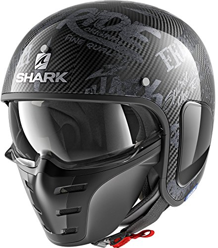 SHARK Casque moto S-DRAK CARBON FREESTYLE CUP DAA, Noir/Gris, XS