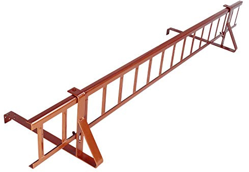 DQ-PP Schneefanggitter | Komplettes Set | 3 m | Gitter 20 cm | Kastanienrot | RAL 3009 | Schneefang