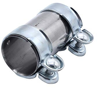 TAKPART Auspuffrohrklemme Auspuff Schelle Rohrverbinder Doppelschelle Ø 65 mm x 125 mm 18101745427