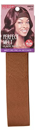 Red by Kiss Perfect Melt Elastic Band, Ultimate Comfort Perfect Lace Frontal Wig Band 1-3/4” (Dark Brown)