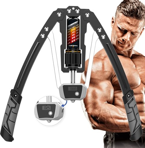 EAST MOUNT Twister Arm Exerciser with Counter Display-Adjustable 22-440lbs Hydraulic Power, Home Chest Expander, Shoulder Muscle Training Fitness Equipment, Arm Exercise Strengthener