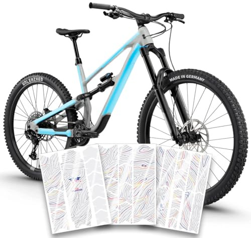 unleazhed Bike Protection BP01 GLÄNZEND | Rahmenschutzfolie für Fahrräder| Made in Germany| E-Mountainbikes | 33 -teiliges komplett Rahmenschutz-Set