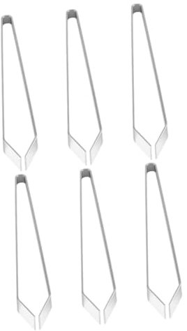 Beavorty 6pcs Stainless Steel Fish Bone Tweezers Professional Kitchen Tweezers for Hair Removal Tip for Restaurant Food for Crafting