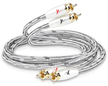 Impeto High End Audiophile Cinch Kabel, 6N OFC 2 RCA Kabel 2x 2 Cinch Stecker Audiokabel RCA Kabel kompatibel für CD, Verstärker, Decoder - 1,5m