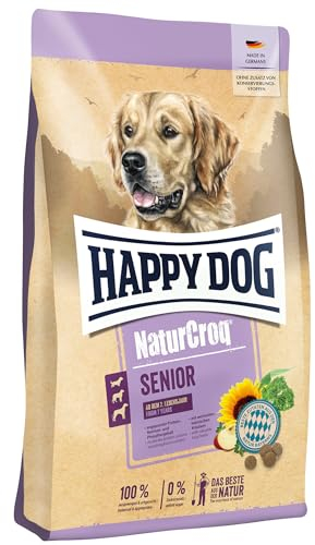 Happy Dog 60532M – NaturCroq Senior M – Alleinfutter mit heimischen Kräutern für Hunde-Senioren ab 7 Jahren – 15 kg Inhalt