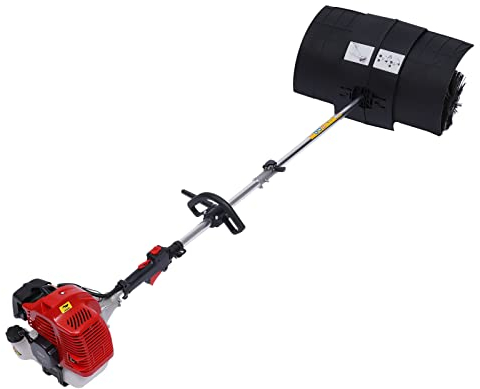 OUBUBY Barredora de gasolina de 52 cc, 2 tiempos, escoba de gasolina con 56 cm de ancho de cepillo, 1,7 kW, para césped artificial, adecuado para la limpieza de césped artificial y carreteras