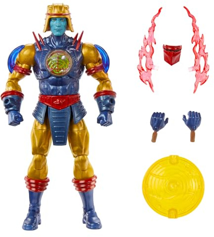 Masters of the Universe Masterverse Actionfigur, Deluxe-Sammelfigur mit 30 beweglichen Gelenken, austauschbaren Teilen oder Rüstung, ca. 18 cm großes MOTU-Spielzeug, HYC55 | Masters Of The Universe 17,8 cm große Actionfigur Masterverse Wave 13 - New Eternia Sy-Klone