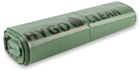HygoClean Müllsäcke, 120 l, grün | LDPE, Rolle, 150 Stück, Müllbeutel, Mülltüte