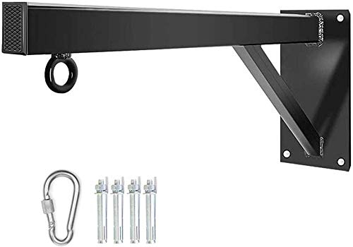 Robuste Boxsackhalterung,Boxsack-Wandhalterung inklusive Karabiner mit Schloss,Befestigungsschrauben,Verlängerung der festen Platte,robuste Boxsack-Wandhalterung für Box-Fitness zu Hause – Stand