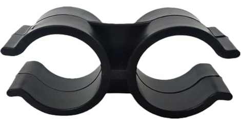 Doppel-Port-Rohrschellen, 20 Stück, 24 mm, Regalstangenverbinder, Kettenglieder, Zaunpaneelklemmen, Kunststoff-Doppelrohrschellen, Verbindung, Lager, Supermarkt, Regal-Verbindungs-Clip