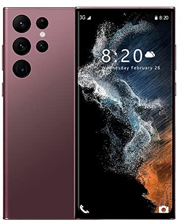 Imagen Más Nítida del Teléfono Inteligente S22 Ultra 7.2 Pulgadas FaceUnlock Pantalla Android Smartphone 4GRAM + 32GROM Teléfono para 13 Pro MAX (Rose Gold, One Size)