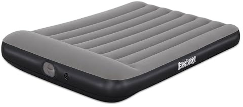 Bestway TriTech Doppelluftbett mit USB-Elektropumpe, 191 x 137 x 30 cm, für 2 Personen, bis 300 kg, I-Beam-Innenkonstruktion, beflockte Oberfläche, integriertes Kopfkissen, Innen- und Außengebrauch