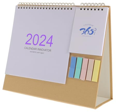 Gogogmee Tischkalender Zum Aufklappen Papier Tagesplaner Mit Notizfeldern Bürokalender Für Organisation Multifunktional Als Dekoration Für Schreibtisch Und Bücherregal