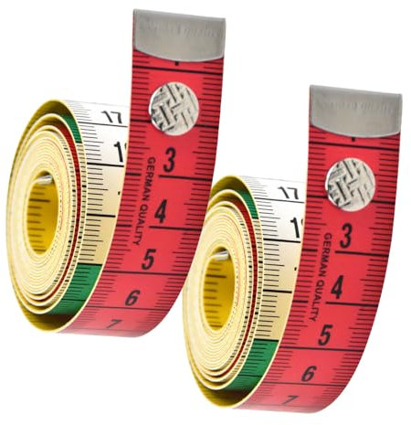 2 Stück Bandmaß, Maßband Körper, Maaß Ban, Rollmaßband für Familienmaß Brust-/Waistumfang, 150cm 60 zoll