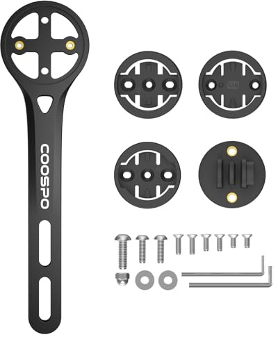 CooSpo Fahrradcomputer Halterung, Schnellspanner Halterung für Garmin, Wahoo, Bryton, Fahrradcomputer, Kompatibel mit gopro, Out Front Radcomputer erweiterte Halterung