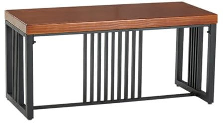 Schreibtisch Computertisch Computertisch Aus Massivholz, Rahmen Aus Schmiedeeisen, Schreibtisch, Schreibtischdicke 5 cm, Arbeitstisch, Konferenztisch Bürotisch(180x80x75cm)
