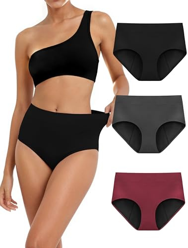 TIICHOO Periodenunterschwäsche Starke Blutung Hohe Taille Periodenslip Inkontinenz Pants Damen