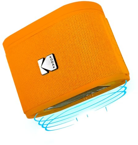 KODAK SoundDBRIX Portable Wireless Speaker – Connects up to 100 Speakers – Magnetic Dock and Powerful Sound 5W – 3H Battery Life – Orange