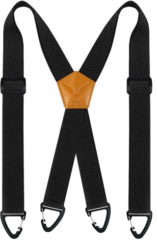 Fevaeno Hosenträger Herren Breit 4cm mit Anti-Rutsch Schnalle