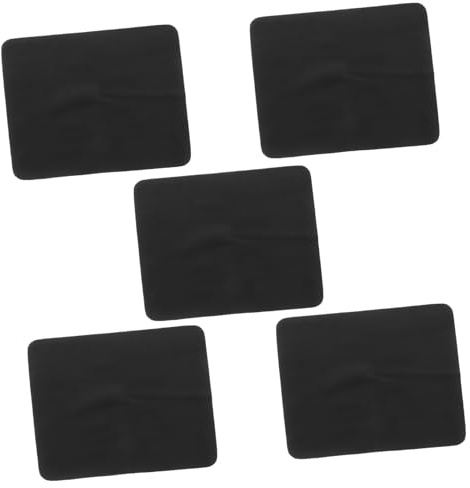 GARVALON 5 Brillenputztücher aus Wildleder Nap 17,5 X 14,5cm Schwarz für Brillengläser Smartphone und Kameradisplays Rückstandsfrei Kratzfrei