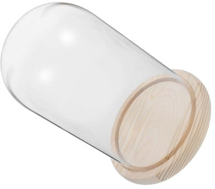ULDIGI Cloche De Verre Transparent avec Base De Présentoir pour Objets De Collection Et Décorations De Table