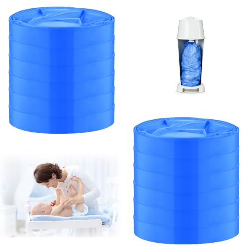 BUTBU 12 Recharge Poubelle a Couche, Sac Poubelle Couche, Excellente Résistance aux Odeurs et à la Casse, Bebe Recharge Sac Garbage can Layer Compatible Avec la Plupart des Seaux à Layer