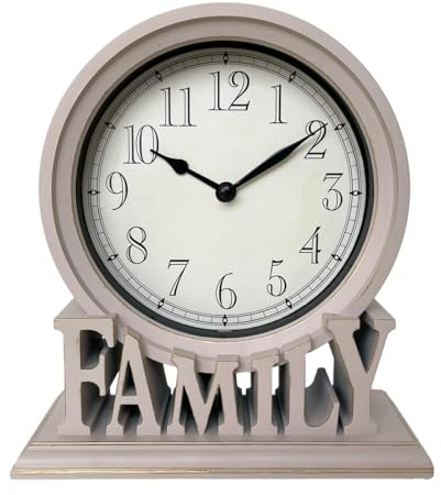 MagiDeal Schreibtischuhr, Kaminuhr, Vintage, Heimdekoration, Büro, geräuschlos, arabische Ziffern, Wohnzimmer, leicht zu lesende Tischdekoration, Style A