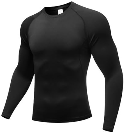 Towintec Maglietta Compressione Uomo Manica Lunga Asciugatura | Camicia,Rapida Traspirante, Maglietta Termica Maniche Lunghe,Shirt Sportiva, Corsa Allenamento, Palestra, Ciclismo, Fitness