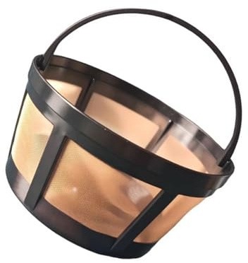 Filtro de café redondo eficiente para cafetera de 10 y 12 tazas, marco resistente, entrelazado, malla de acero 304, cesta de filtro para máquina de café