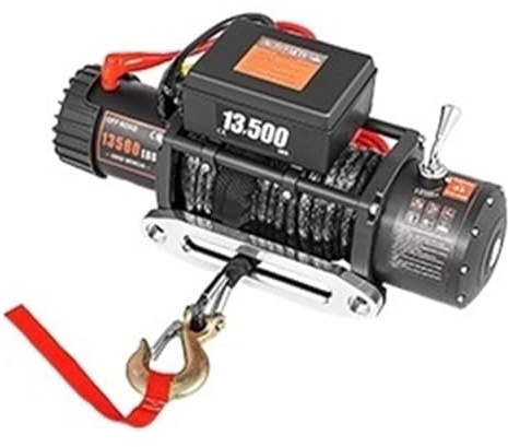 Verricello Elettrico 13500LBS 12V For Auto 4X4 92FT Corde For Rimorchio Sintetiche Cinghia Di Traino Con Controllo Wireless ATV Camion Fuoristrada Facile Da Usare