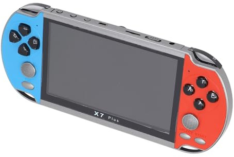 Kikumi Console di Gioco Portatile, Dispositivo di Gioco Portatile Ricaricabile con Schermo da 5,1 Pollici, Memoria Interna da 8 GB, Giochi Vintage Multipli per un Divertimento di Senza Fine