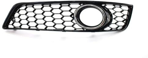 Kühlergrill Gitter Passend für Audi A3 8P 2009–2013, Frontstoßstange, Nebelscheinwerfer, Racing-Kühlergrill, 1 Paar Wabennetz-Nebelscheinwerfer-Kühlergrill-Abdeckung(Chrome Silver)