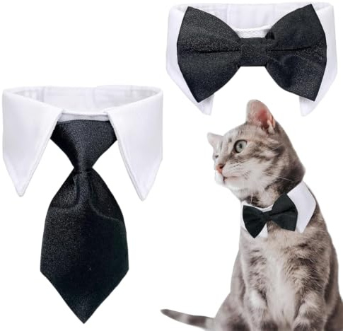 2 Stück Formeller Hunde Smoking, Hunde Smoking Fliege Verstellbare Hund Fliege Bandana Halsband Hochzeit Party Hundehalstuch Baumwolle Bandana Hundehalsband