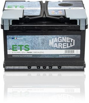 Magneti Marelli Parts & Services - Batteria Auto 74 Ah con Tecnologia ETS, Batteria Auto L03 069074680006 al Piombo Acido con Potenza di Avviamento +15% - 12V 74Ah 680A B13 con Maniglie, Ricambi Auto